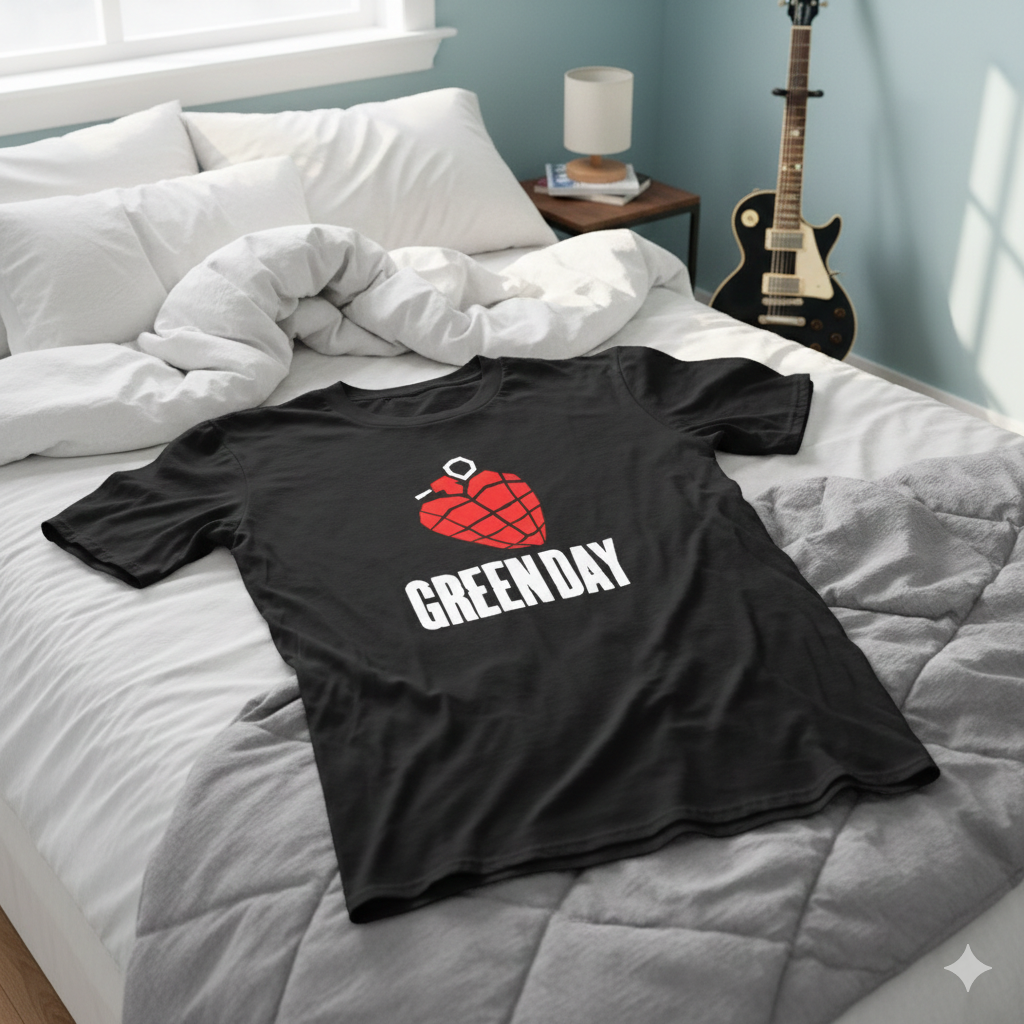 Polera Negra Green Day - American Idiot / Estampada 100% Algodón Estilo Rock-6