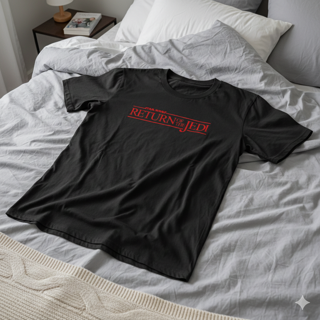 Polera Negra Star Wars: Episode VI - Return of the Jedi Estampada 100% Algodón Estilo Películas-6