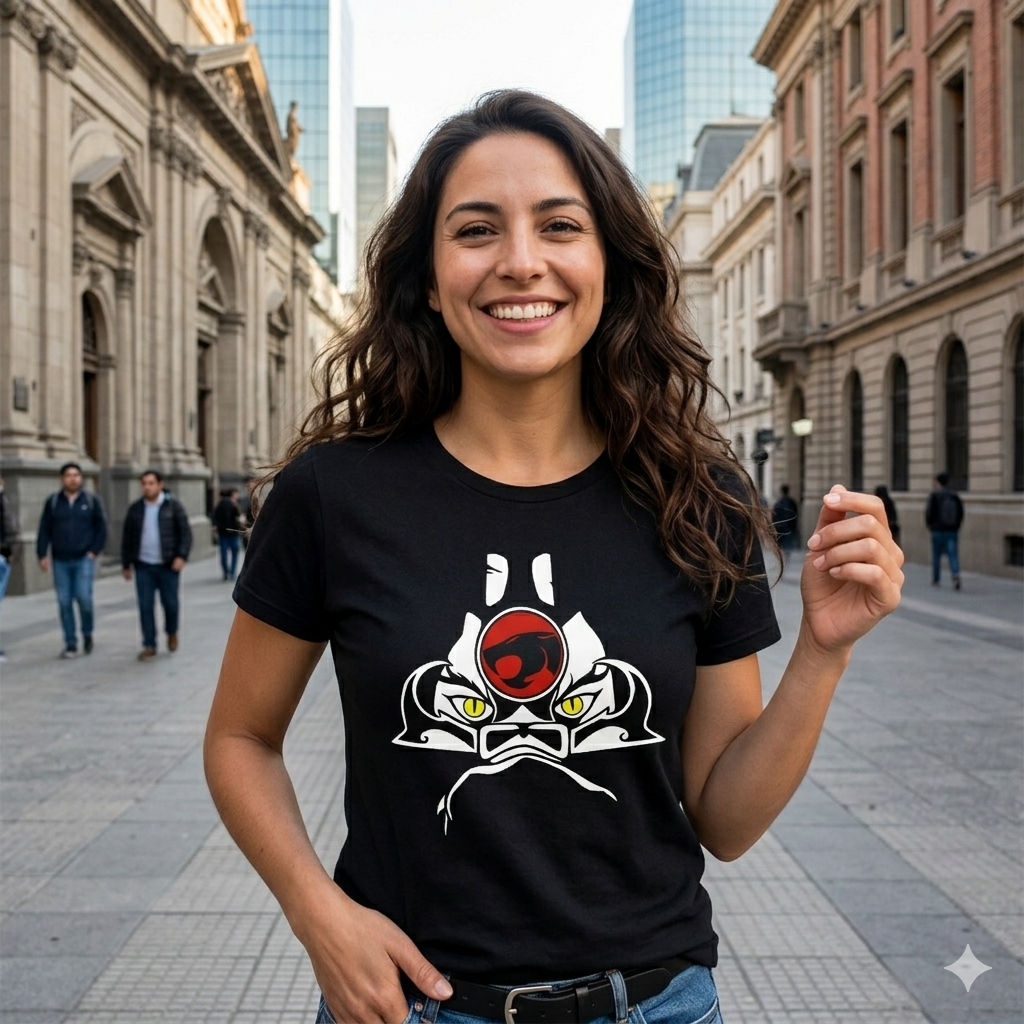 Polera Negra ThunderCats Leon-O Estampada 100% Algodón Estilo Vintage-3