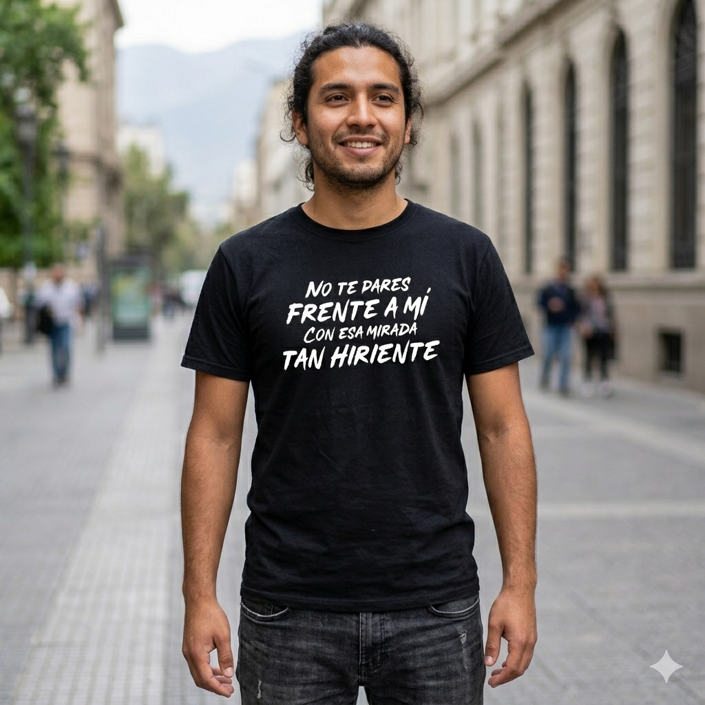 Polera Negra Los Prisioneros No te Pares Frente A Mí 100% Algodón Estilo Rock-2