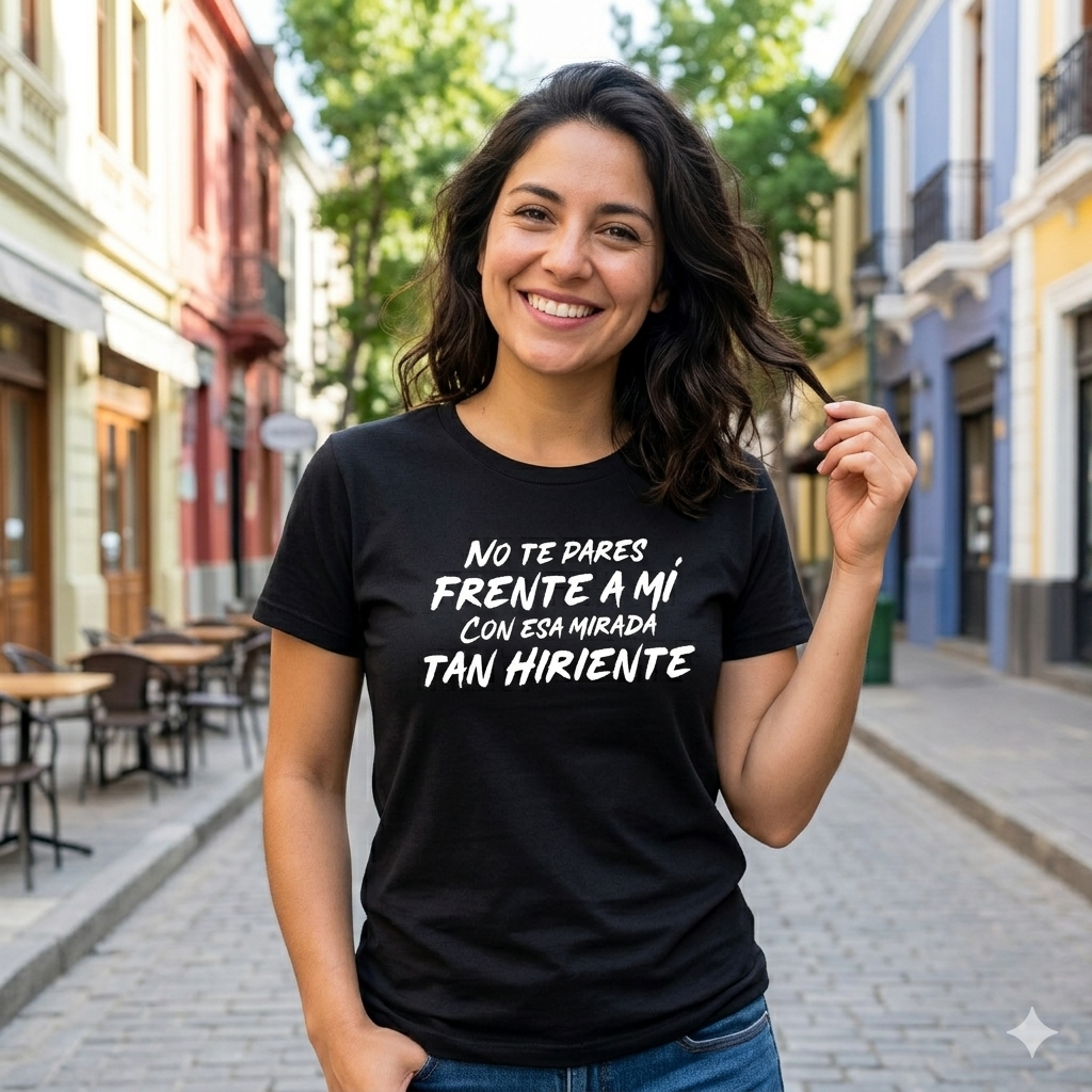 Polera Negra Los Prisioneros No te Pares Frente A Mí 100% Algodón Estilo Rock-3
