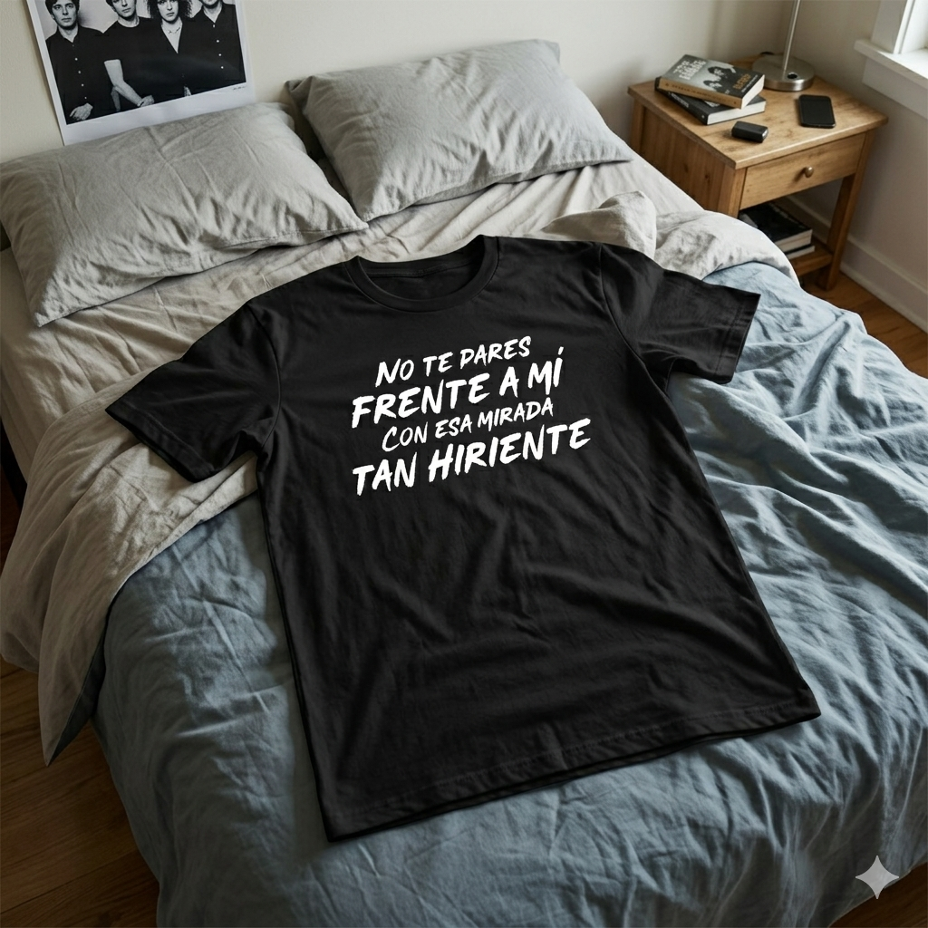 Polera Negra Los Prisioneros No te Pares Frente A Mí 100% Algodón Estilo Rock-6