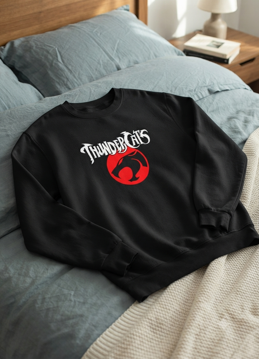 Polerón Negro ThunderCats Estampado Estilo Vintage-4