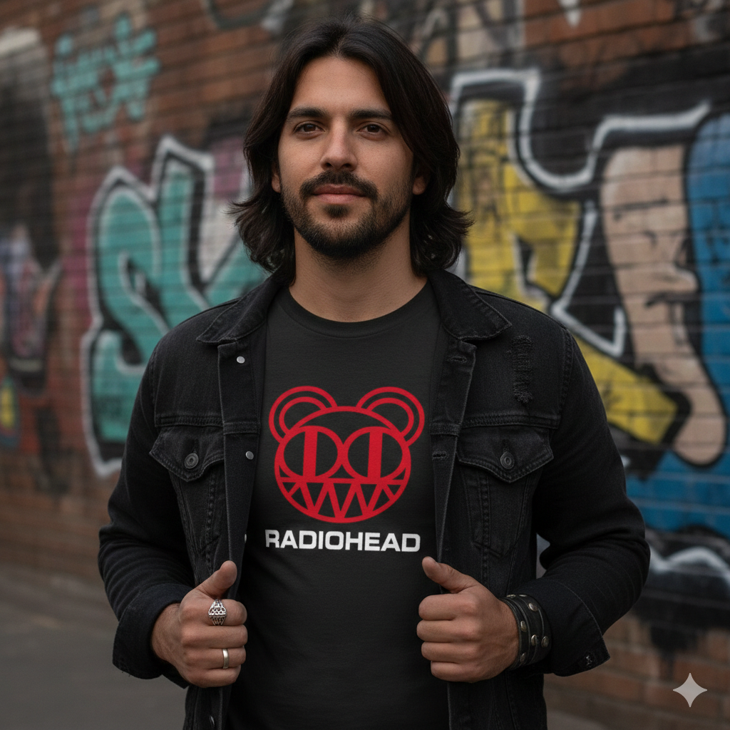 Polera Negra Radiohead Rarities Estampada 100% Algodón Estilo Rock-2