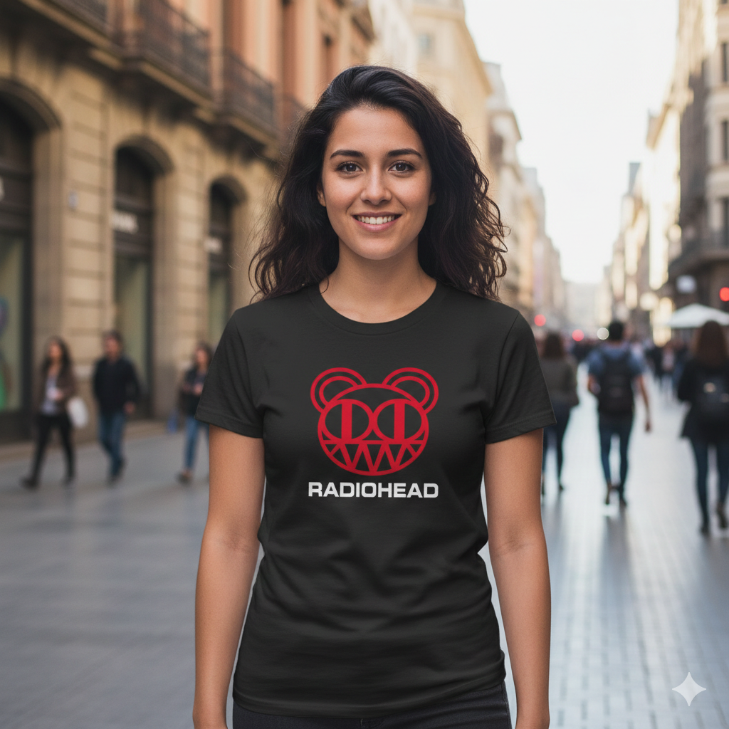 Polera Negra Radiohead Rarities Estampada 100% Algodón Estilo Rock-3