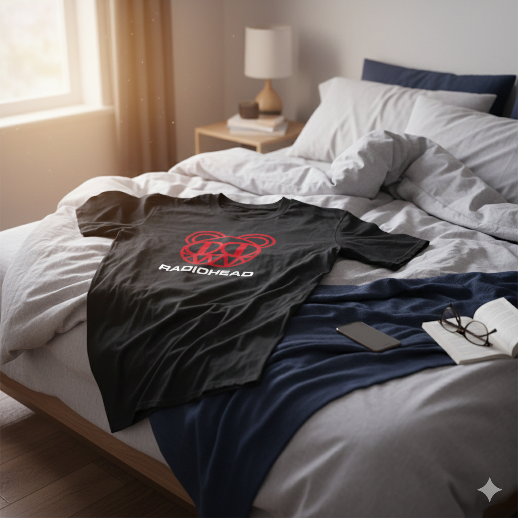 Polera Negra Radiohead Rarities Estampada 100% Algodón Estilo Rock-6