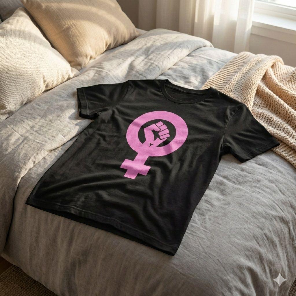 Polera Negra 8M Estampada - Mujer Empoderada 100% Algodón-4