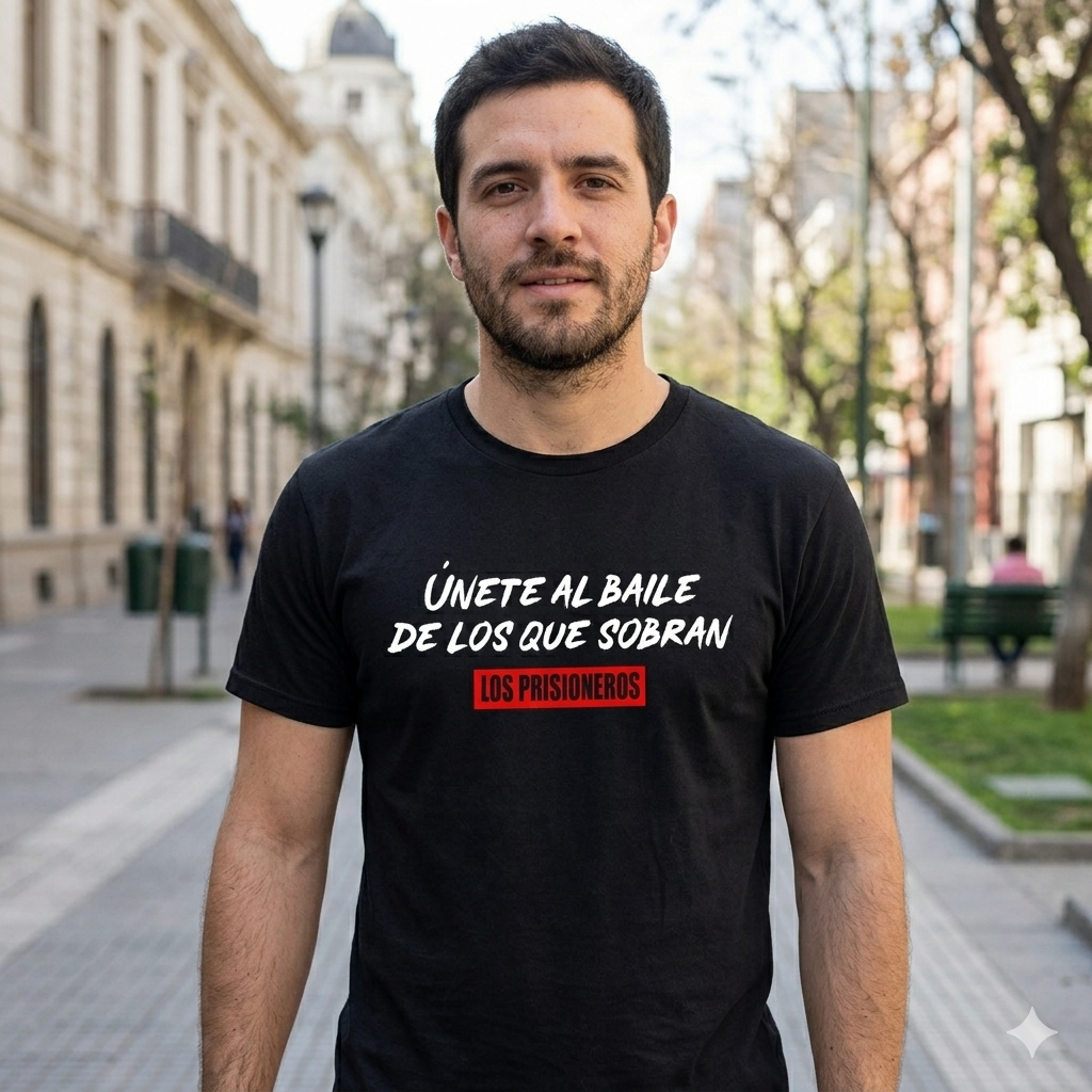 Polera Negra Los Prisioneros Únete Al Baile Estampada 100% Algodón Estilo Rock-4
