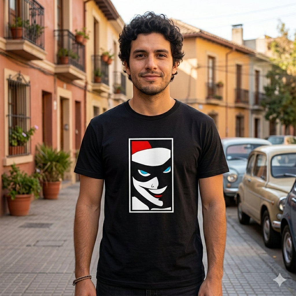 Polera Negra Harley Quinn from Batman Estampada 100% Algodón-4