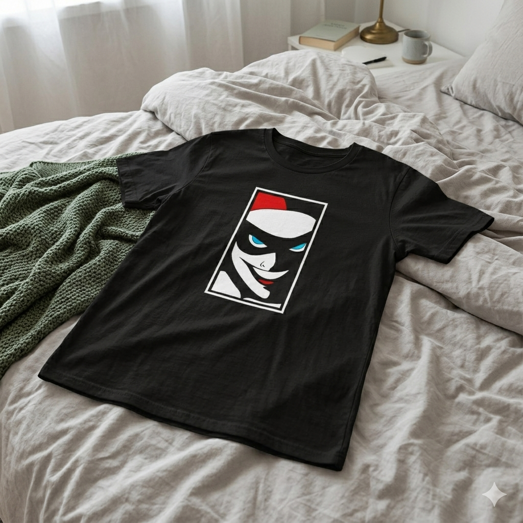Polera Negra Harley Quinn from Batman Estampada 100% Algodón-6