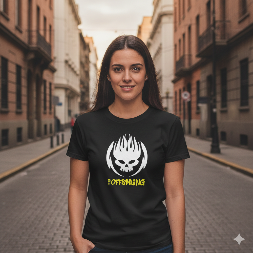 Polera Negra The Offspring Estampada 100% Algodón Estilo Rock-5