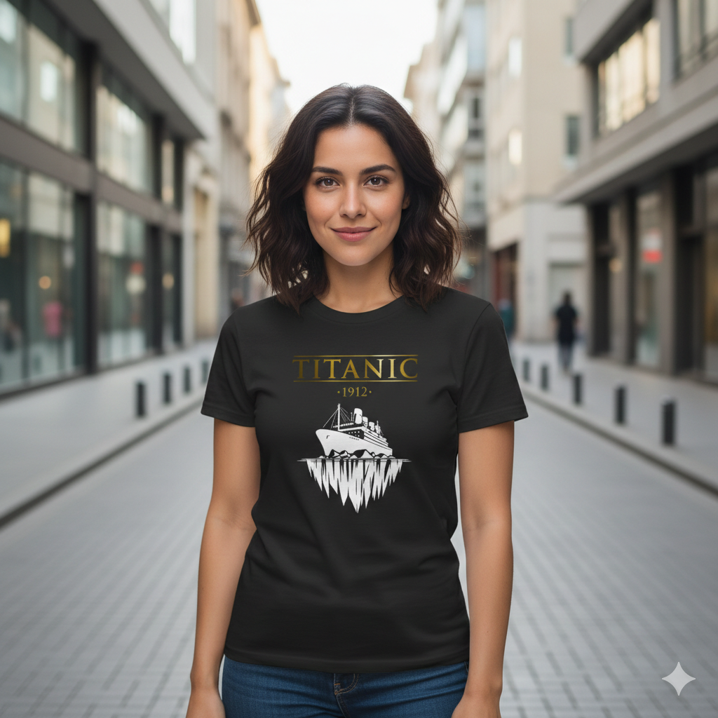 Polera Negra Titanic La Película Estampada 100% Algodón Estilo Películas-4