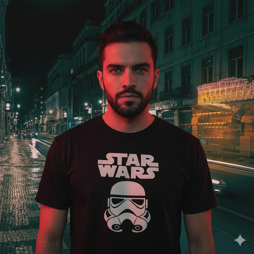 Polera Negra Star Wars Stormtroopers Estampada 100% Algodón Estilo Películas-3