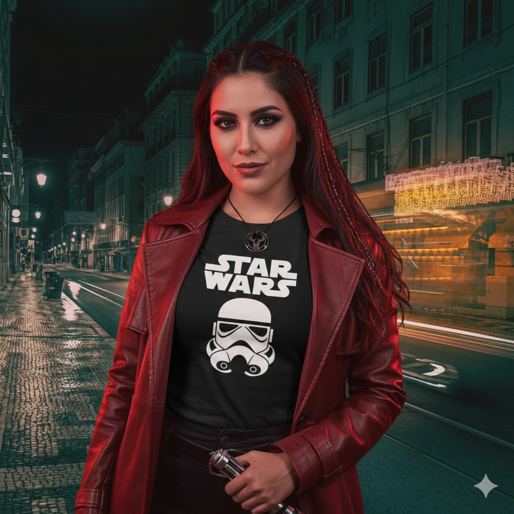 Polera Negra Star Wars Stormtroopers Estampada 100% Algodón Estilo Películas-4