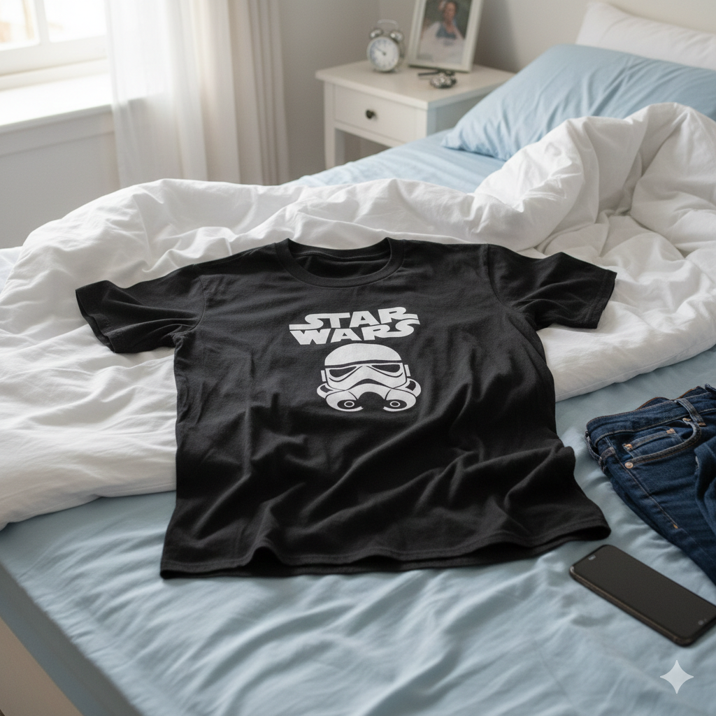 Polera Negra Star Wars Stormtroopers Estampada 100% Algodón Estilo Películas-5