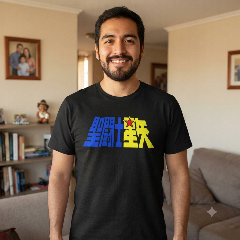 Polera Negra Saint Seiya Estampada 100% Algodón Estilo Anime-2