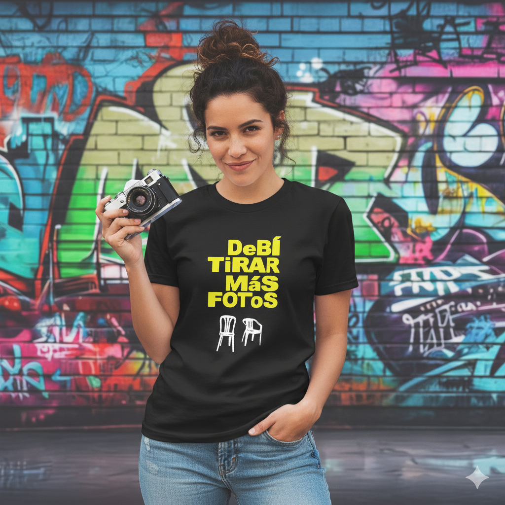 Polera Negra Bad Bunny - Debí Tirar Mas Fotos / Estampada 100% Algodón estilo-3