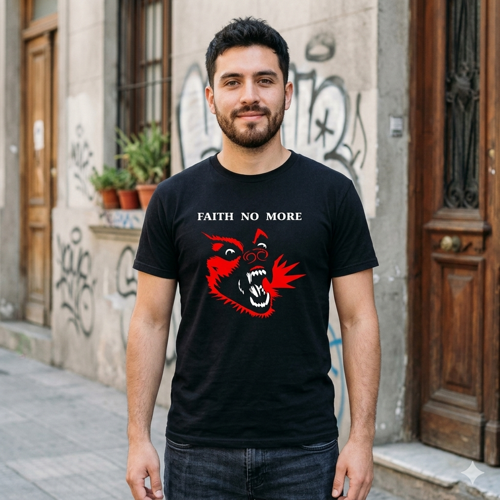 Polera Negra Faith No More King for a Day... Fool for a Lifetime Estampada 100% Algodón-2