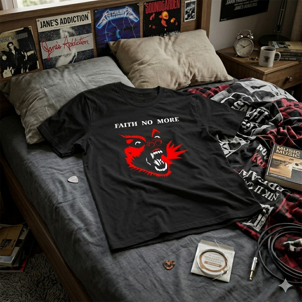 Polera Negra Faith No More King for a Day... Fool for a Lifetime Estampada 100% Algodón-6