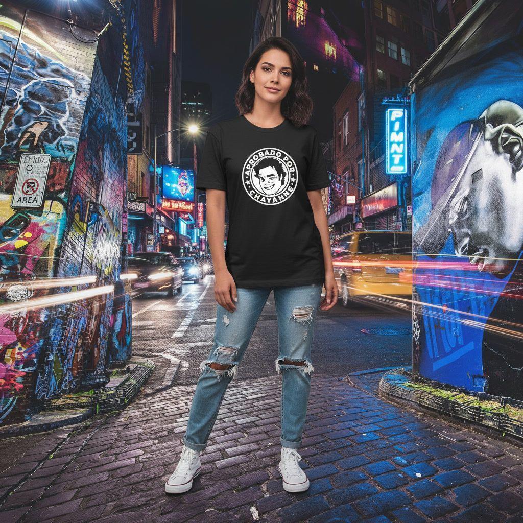 Polera Negra Aprobado por Chayanne Estampada 100% Algodón estilo música-2