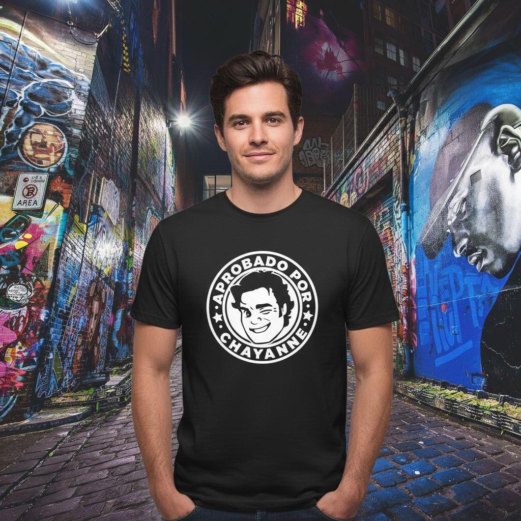 Polera Negra Aprobado por Chayanne Estampada 100% Algodón estilo música-3