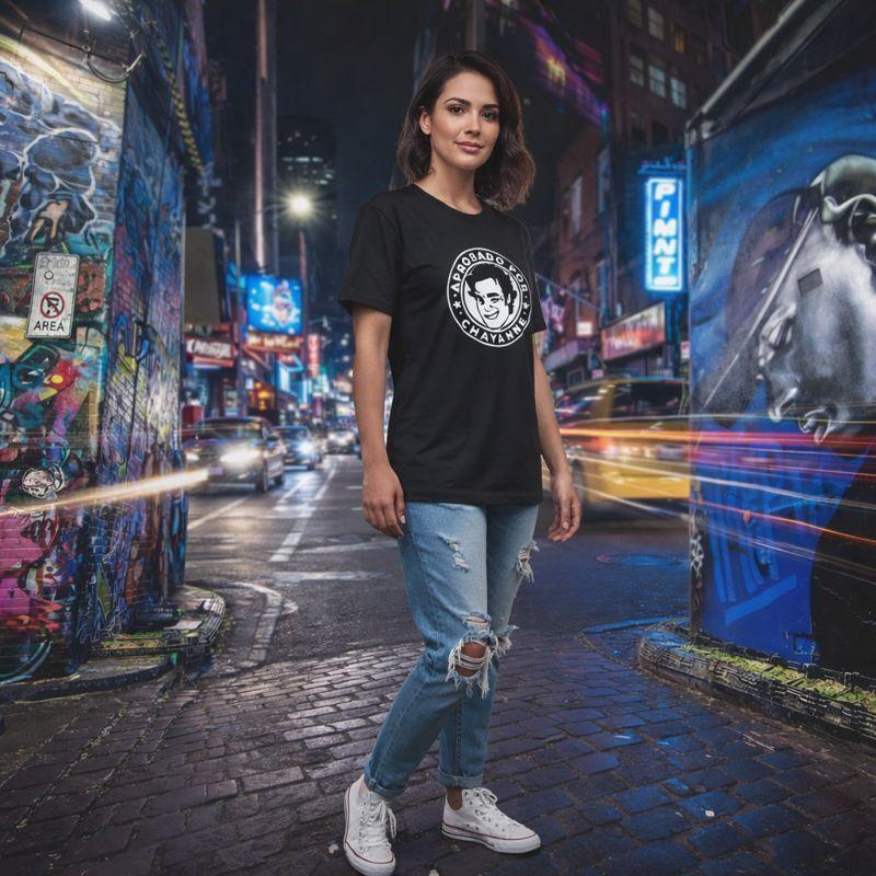Polera Negra Aprobado por Chayanne Estampada 100% Algodón estilo música-4