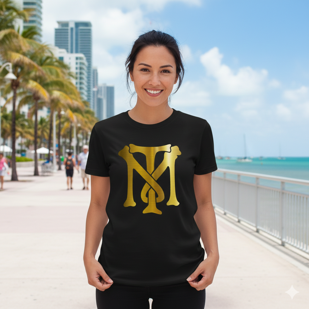 Polera Negra Scarface Tony Montana Logo en Dorado Estampada 100% Algodón Estilo Películas-5