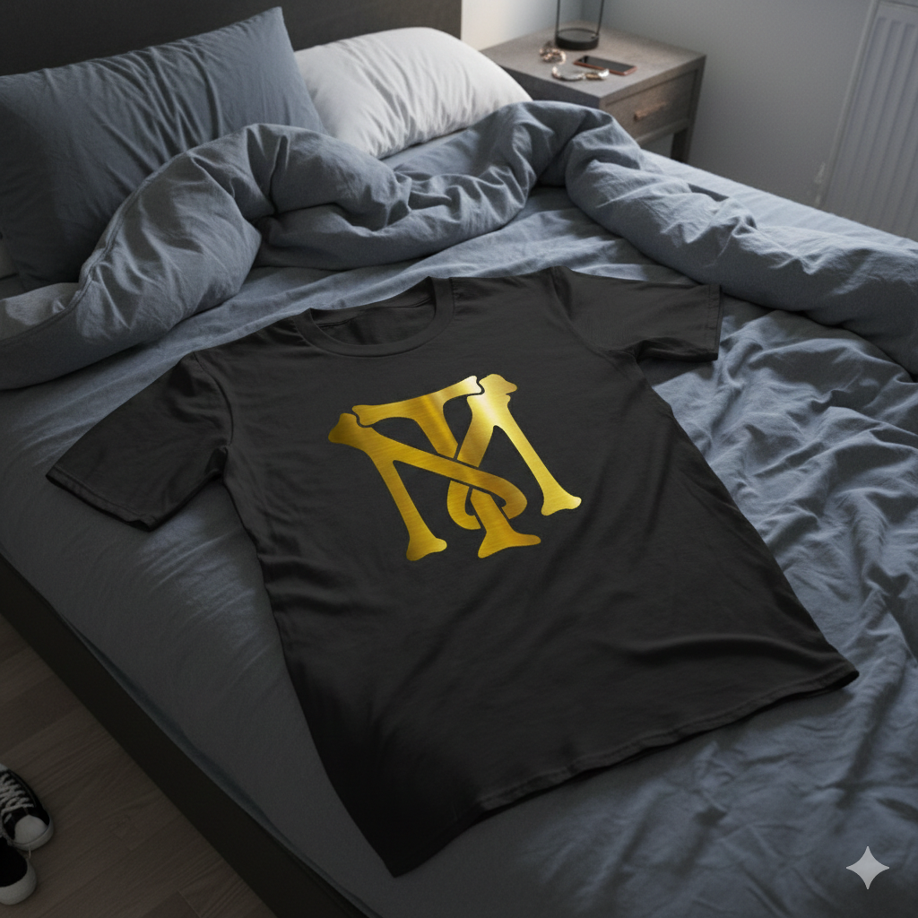 Polera Negra Scarface Tony Montana Logo en Dorado Estampada 100% Algodón Estilo Películas-6