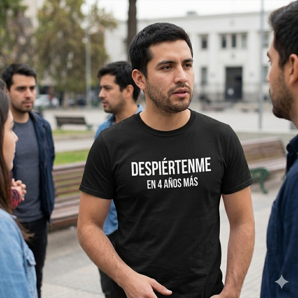 Polera Negra Despiértenme En 4 Años Más Estampada 100% Algodón Estilo-3