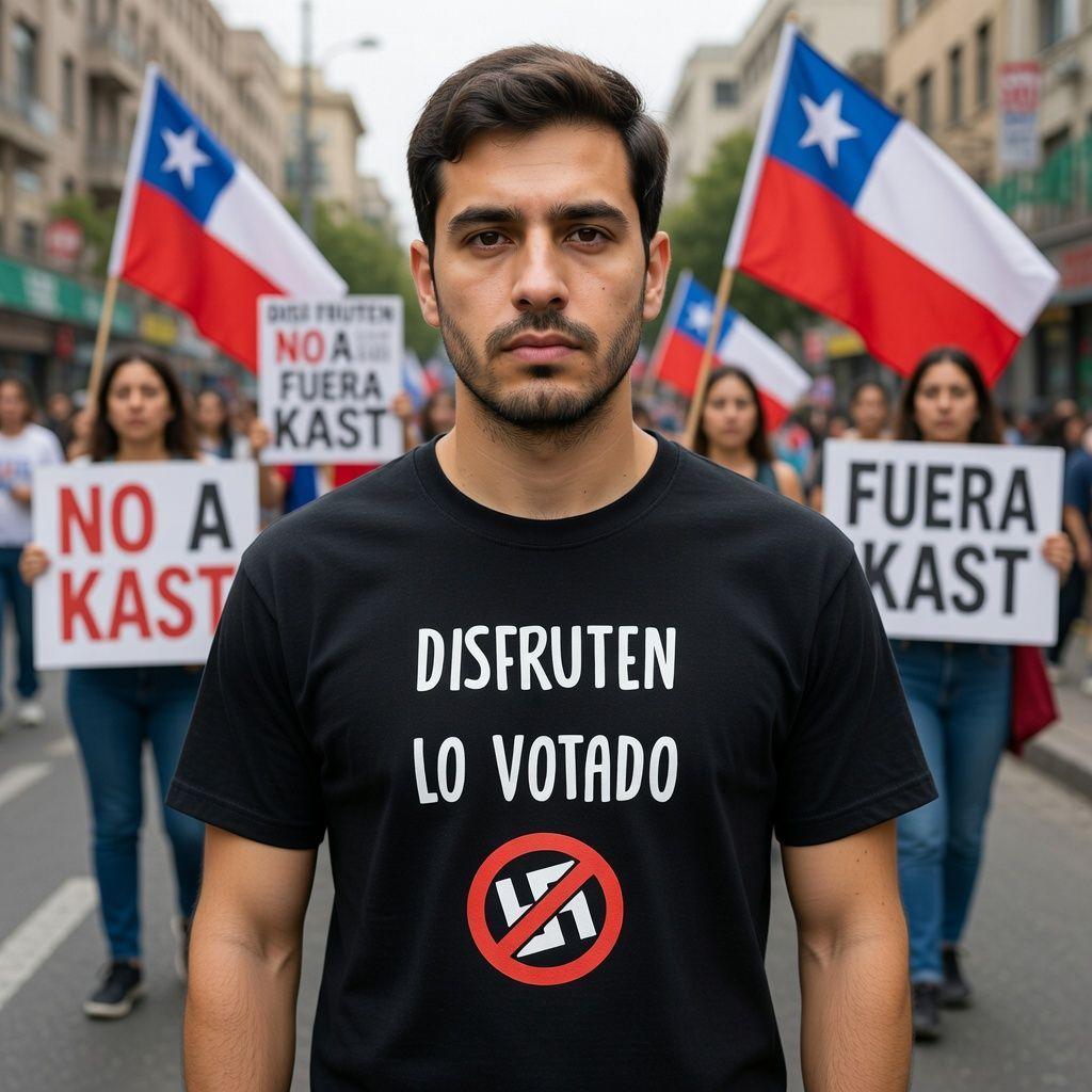 Polera Negra Disfruten Lo Votado Estampada 100% Algodón-2