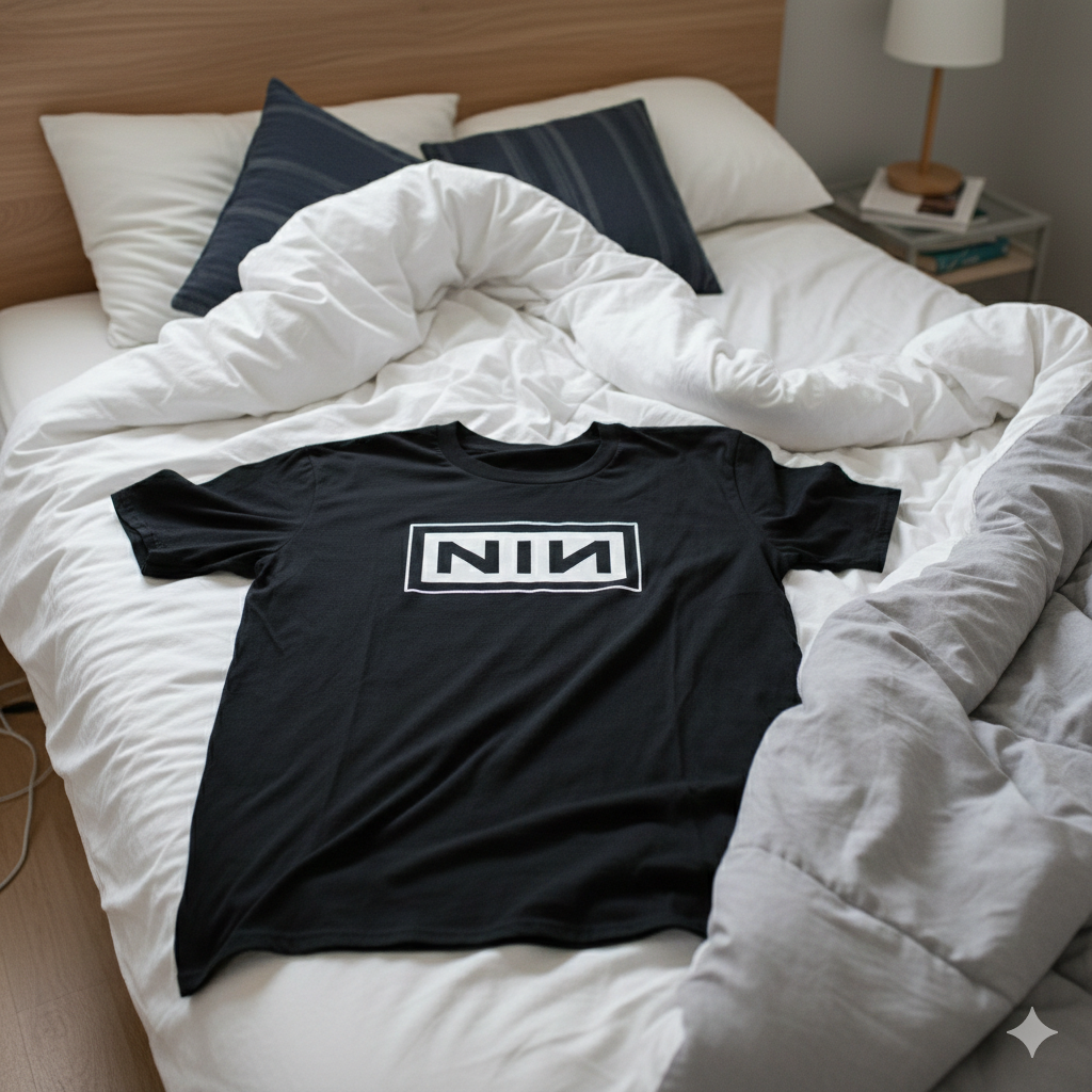 Polera Negra NIN / Nine Inch Nails Estampada 100% Algodón Estilo Rock-6