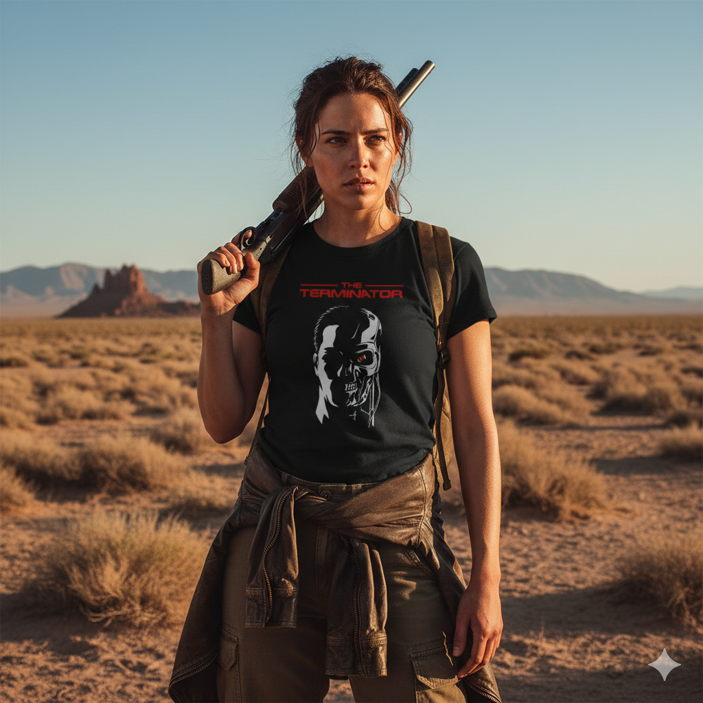 Polera Negra The Terminator Estampada 100% Algodón Estilo Películas-5