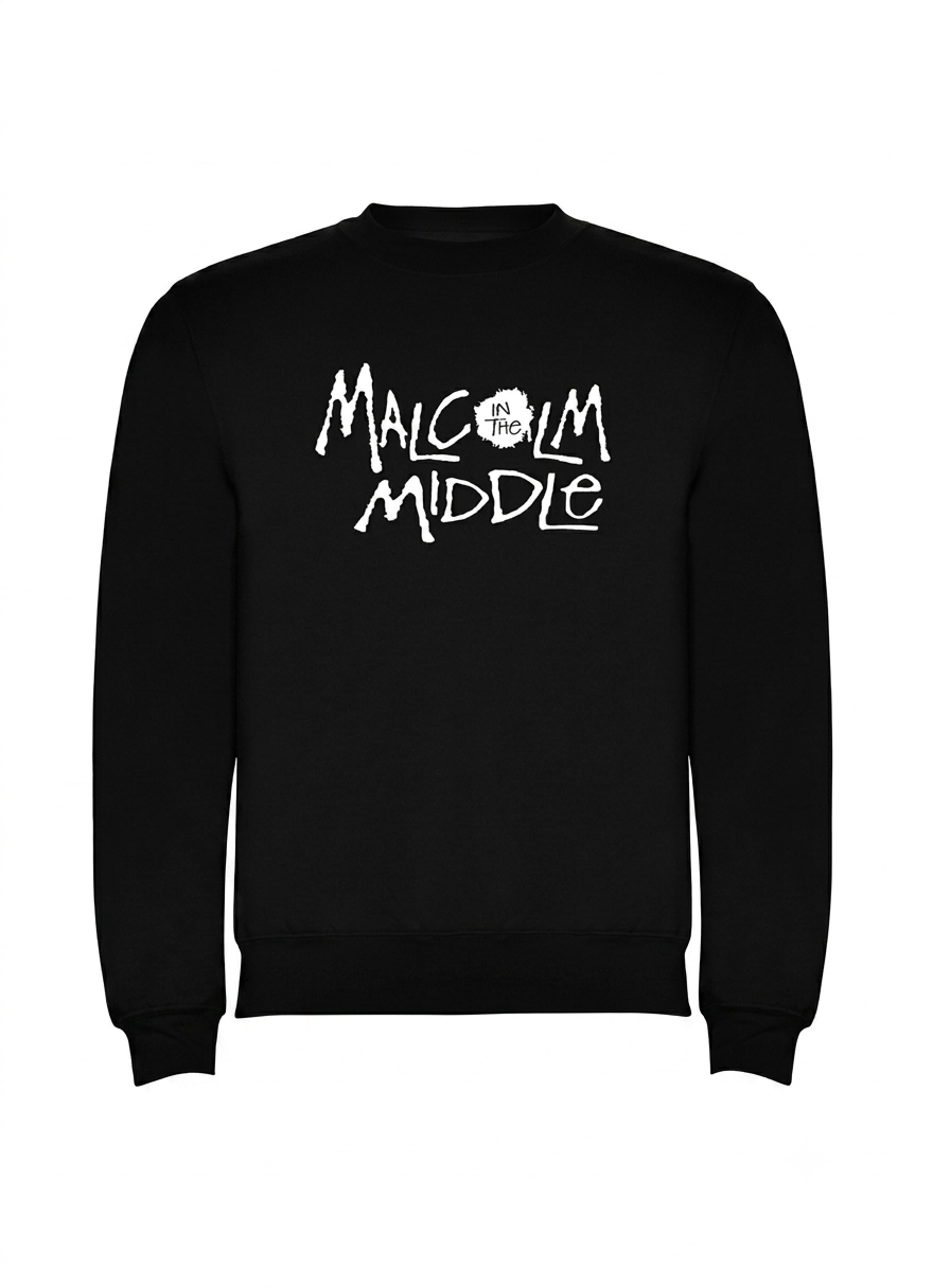 Polerón Negro Malcolm in the Middle Estampado Estilo Serie-0