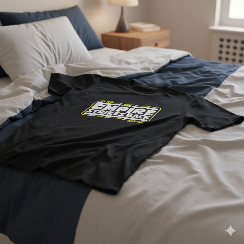 Polera Negra Star Wars The Empire Strikes Back Estampada 100% Algodón Estilo Películas-5