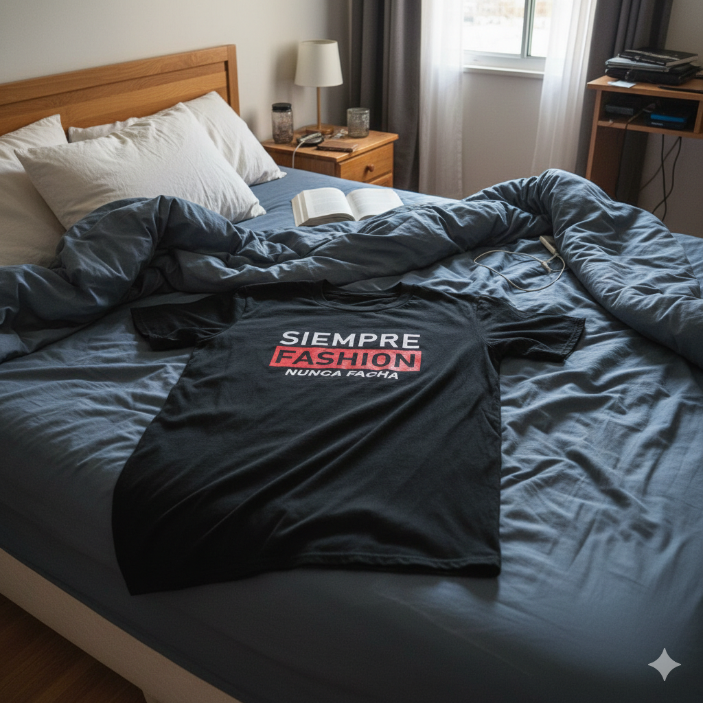 Polera Negra Siempre Fashion Nunca Facha Estampada 100% Algodón Estilo Antifa-5