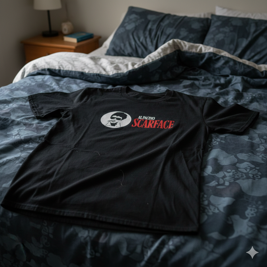 Polera Negra Scarface Al Pacino Estampada 100% Algodón Estilo Películas-6