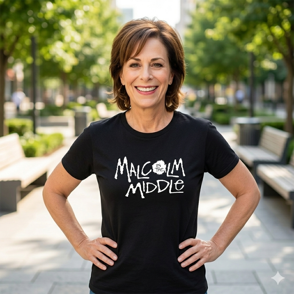 Polera Negra Malcolm in the Middle Estampada 100% Algodón Estilo Serie-5
