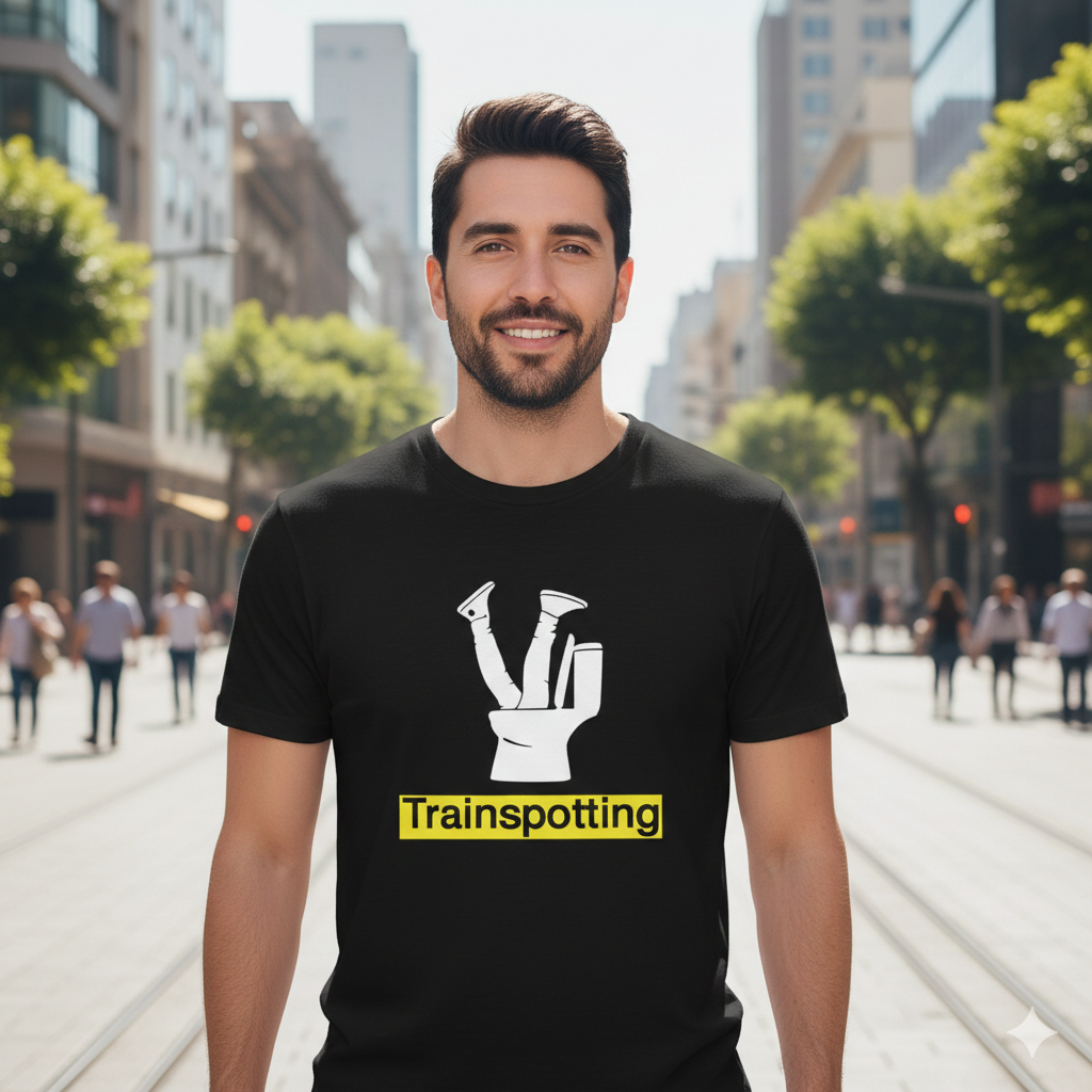 Polera Negra Trainspotting Estampada 100% Algodón Estilo Películas-2