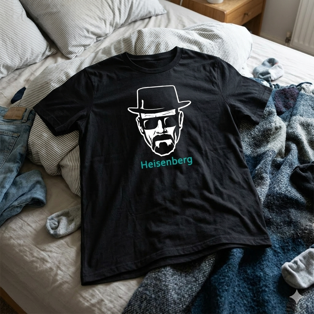 Polera Negra Breaking Bad HeisenbergEstampada 100% Algodón Estilo-6