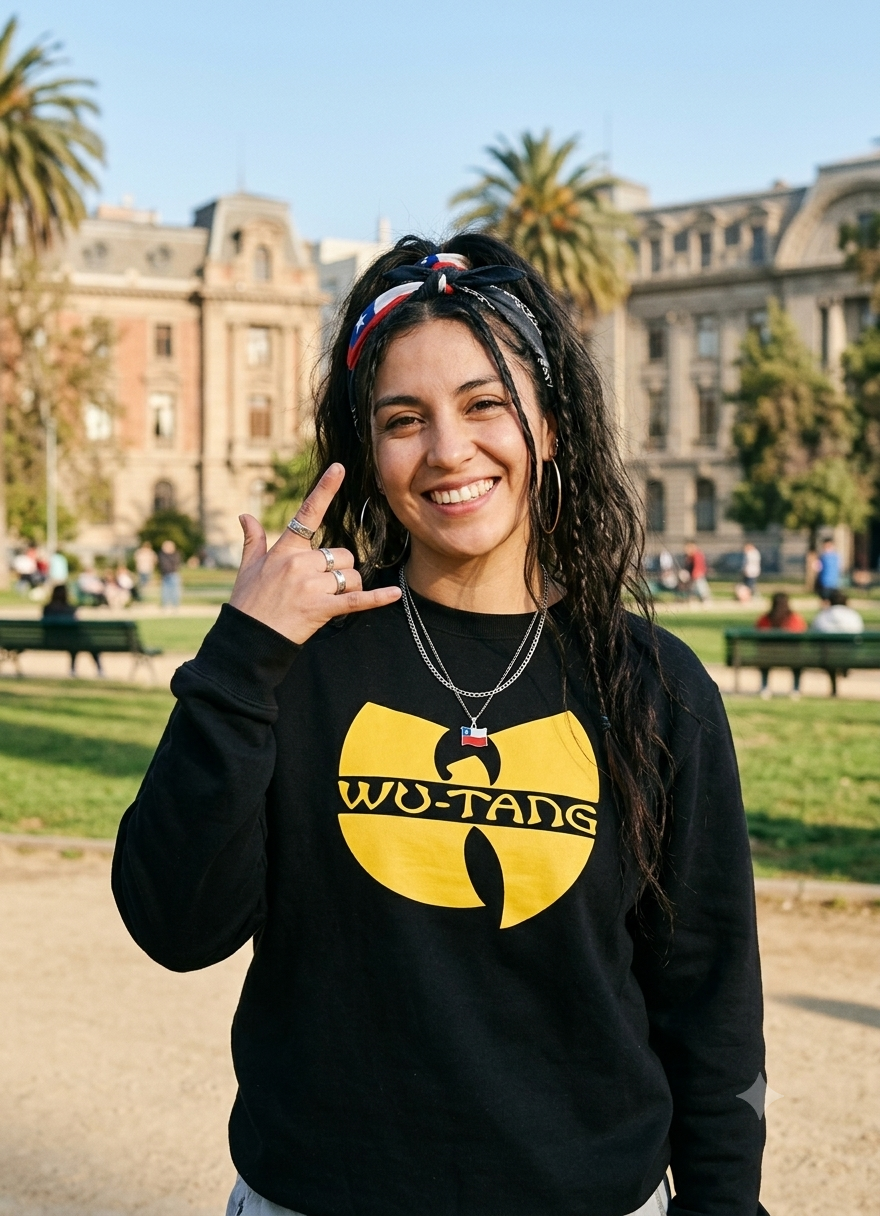 Polerón Negro Wu-Tang Clan Estampado Estilo Hip Hop-3