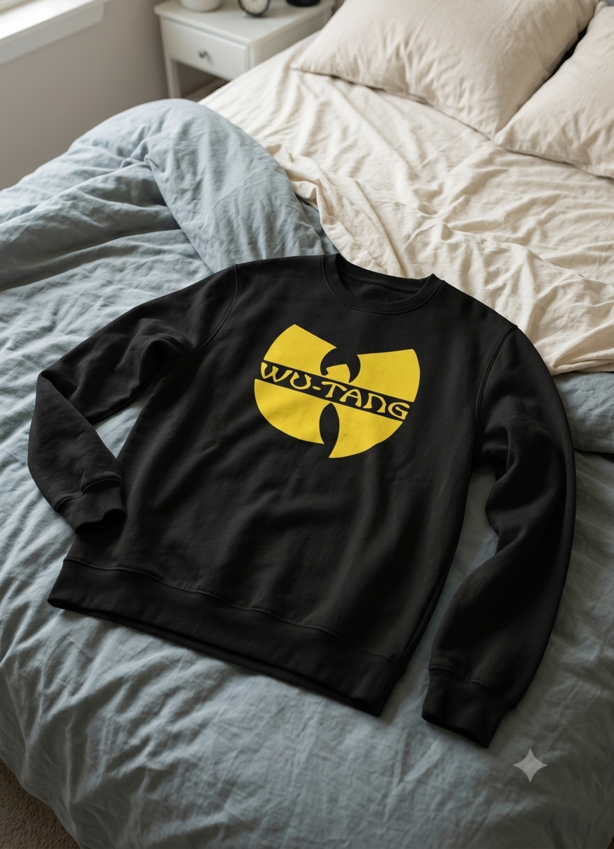 Polerón Negro Wu-Tang Clan Estampado Estilo Hip Hop-4