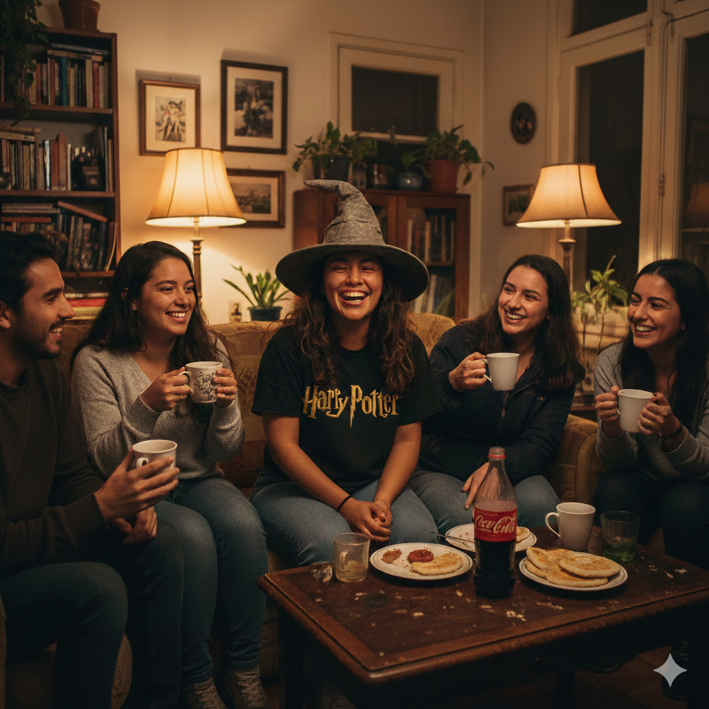 Polera Negra Harry Potter Logo en Dorado Estampada 100% Algodón Estilo Películas-4