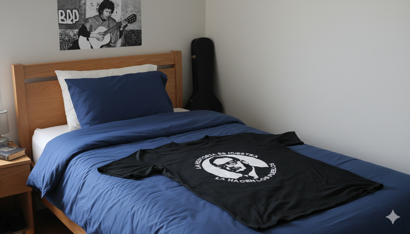 Polera Negra Salvador Allende - La Historia Es Nuestra Estampada 100% Algodón-6