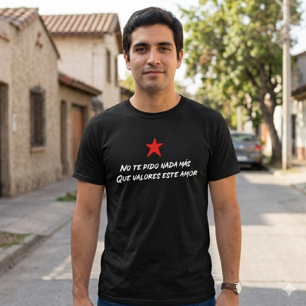 Polera Negra Los Prisioneros No Te Pido Nada Más 100% Algodón estilo rock-2