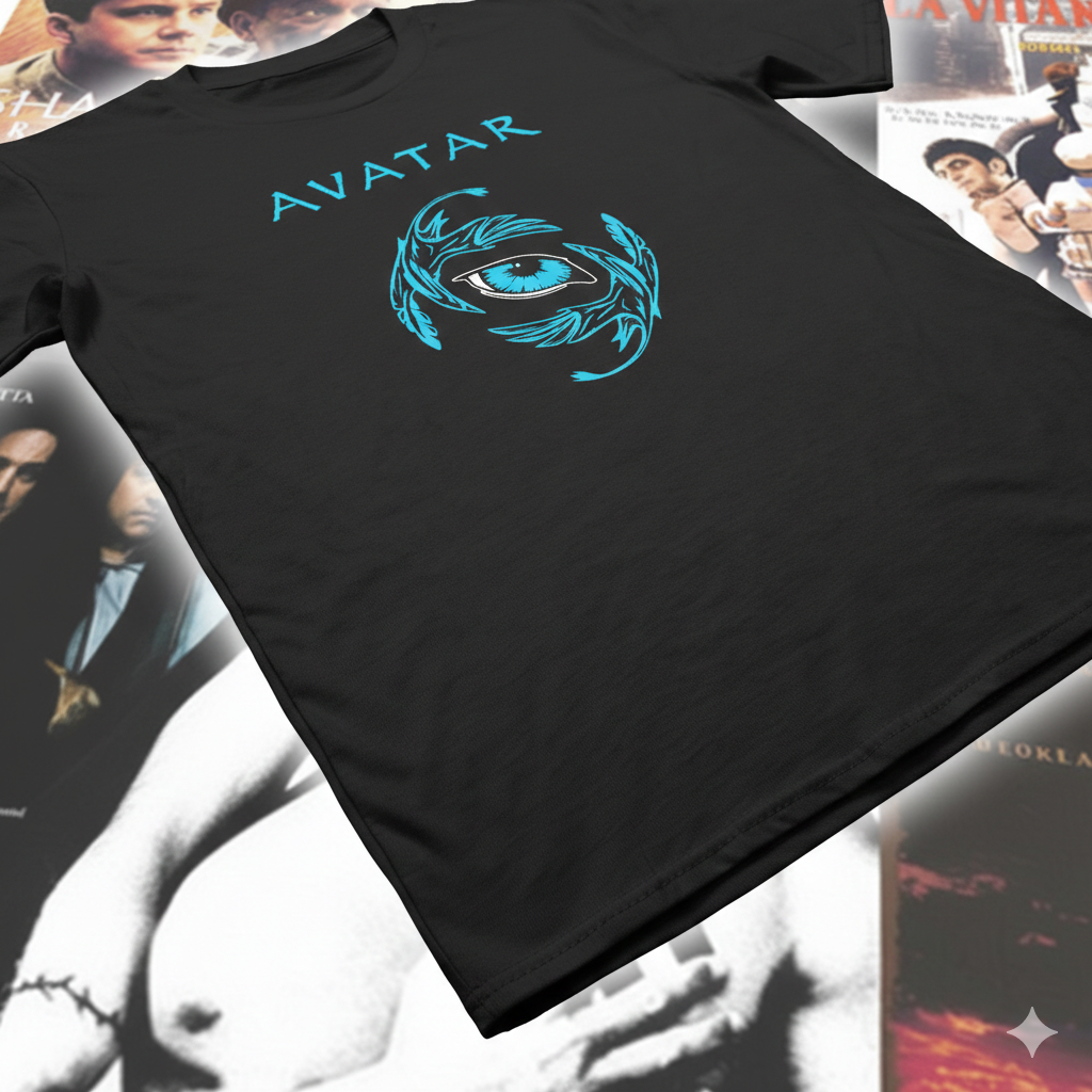 Polera Negra Avatar Te Veo / Película / Estampada 100% Algodón estilo cine-5