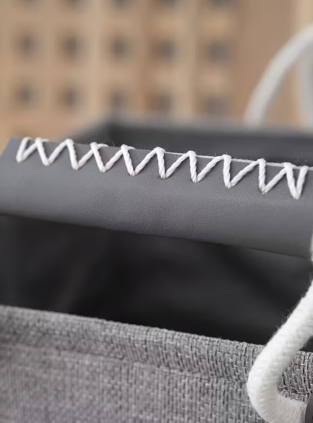 Cesta Canasto para ropa sucia Diseño Deluxe Gris-3