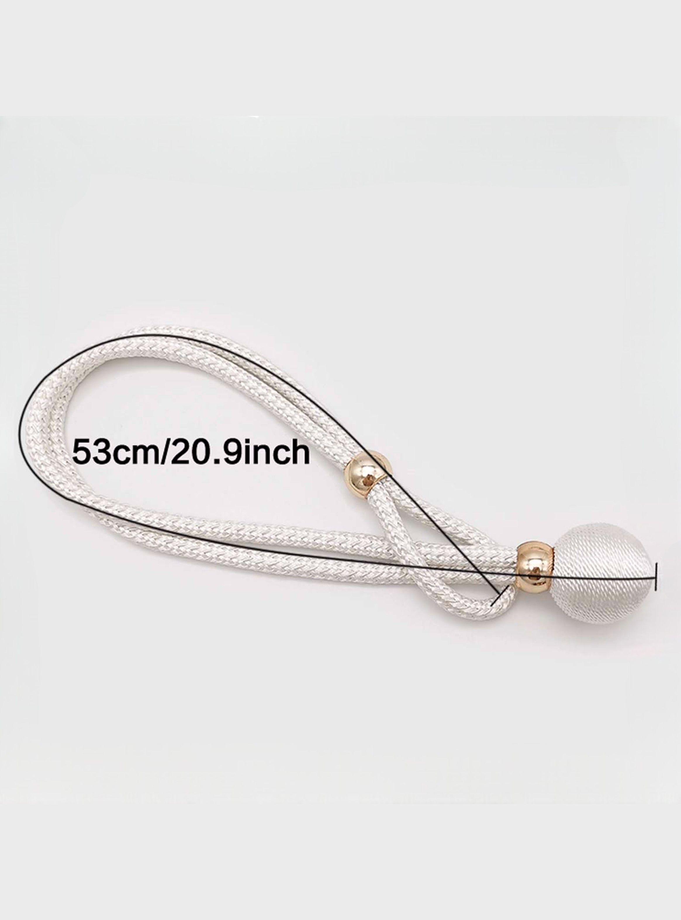 Pack De 02 Sujetadores Para Cortinas - Bola Tejida Beige M1-4
