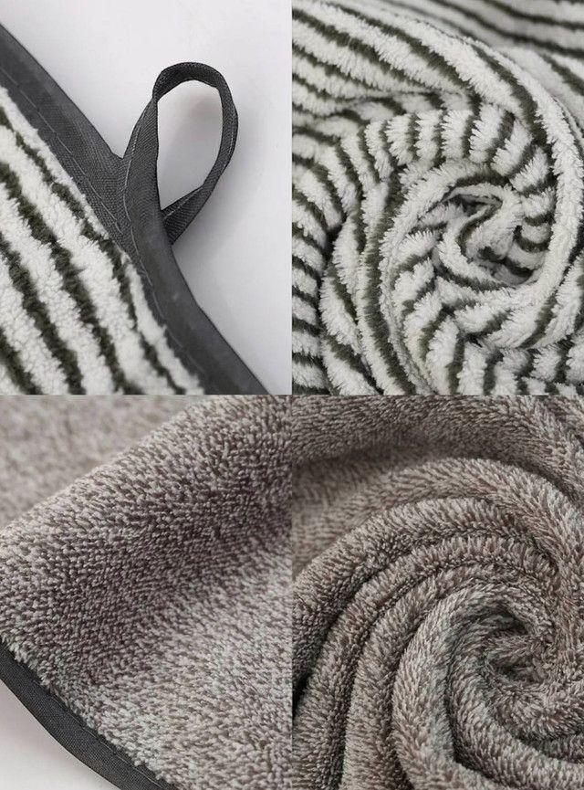 Set de 8 Toallas Rayadas Ultra Absorbentes – Estilo Spa Arena-2