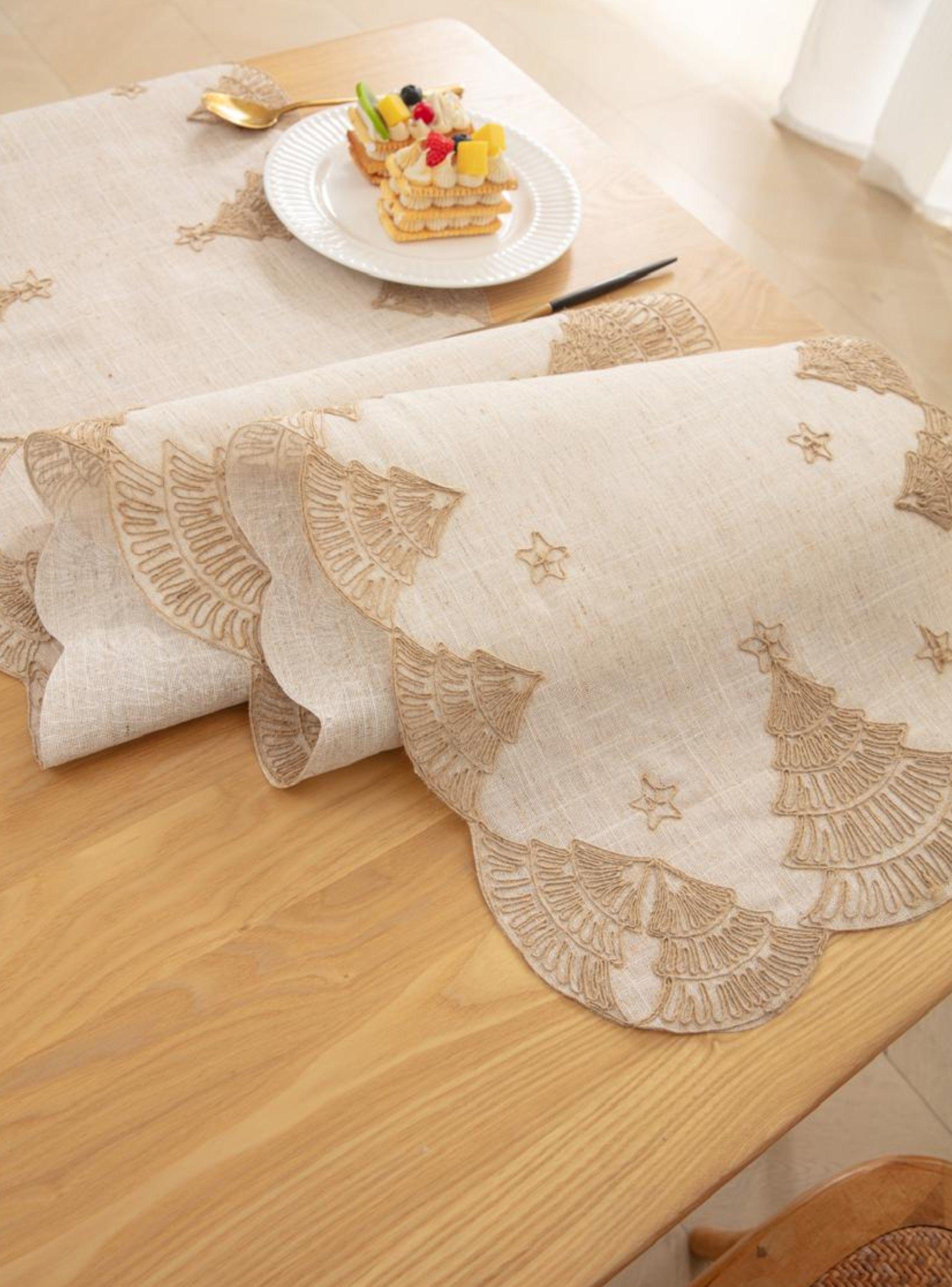 Camino de Mesa Navideño 36x180 cm  Diseño en Arpillera Ideal para Decoración md01-2