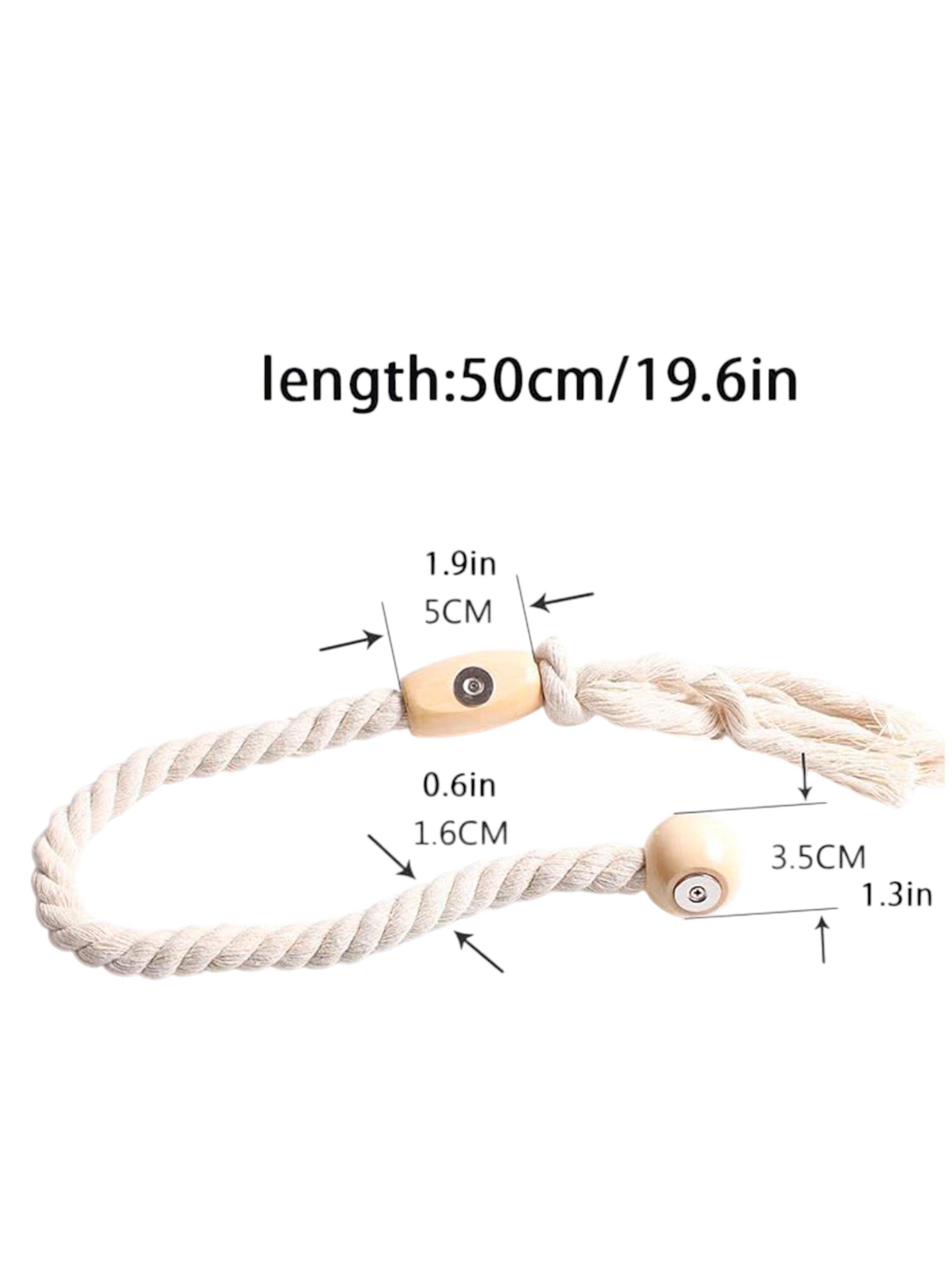 Pack De 02 Sujetadores Magnéticas Para Cortinas Cuerda Gris-4